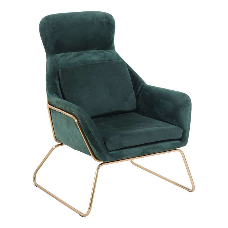 Nordic Leisure Chair Green Arm Chair For Sale 25073M-GOLD