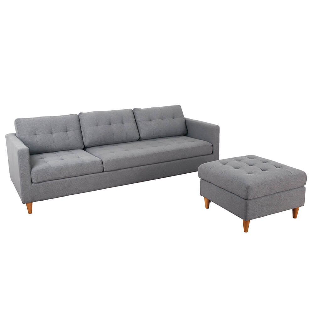 European Style Fabric L Shaped Sectional Sofa Lounge Couch 76125