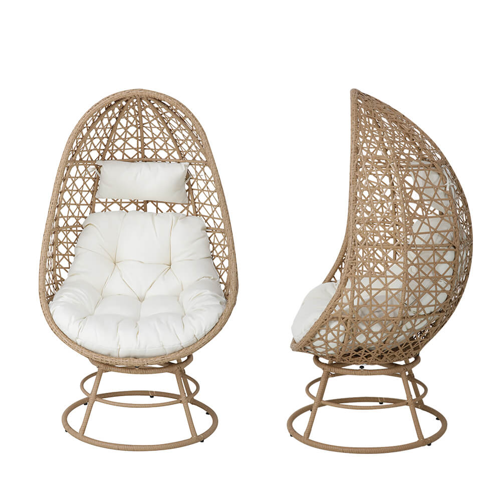 Factory Price Outdoor Rattan Egg Shape Patio Garden Chair 52118I