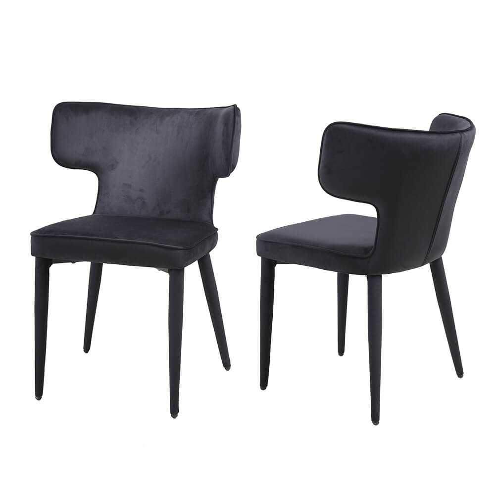 Wholesale Comfortable Single Steel Velvet Chairs Dining Room Chair 80318