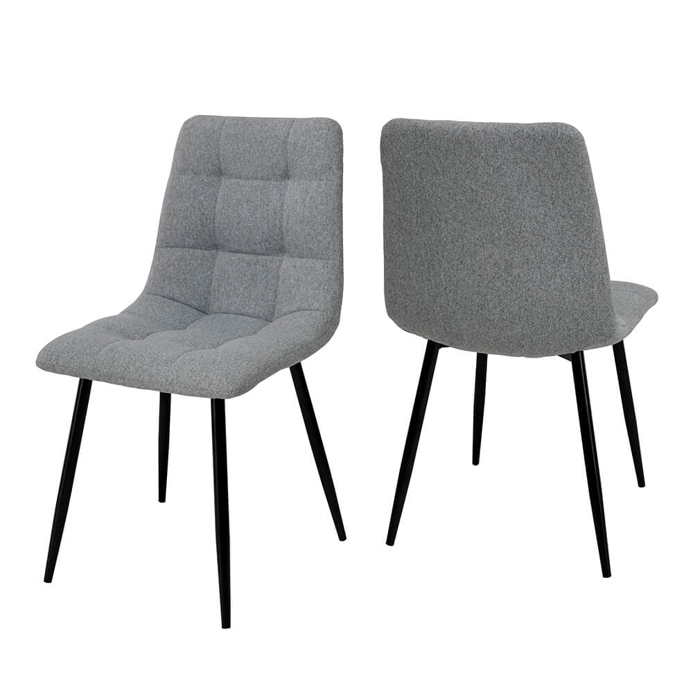 Wholesale Retro Dining Chair Linen Grey Dining Room Chairs 80252-F14