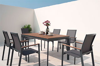 TOPMAX Outdoor Alum Extension Dining Set