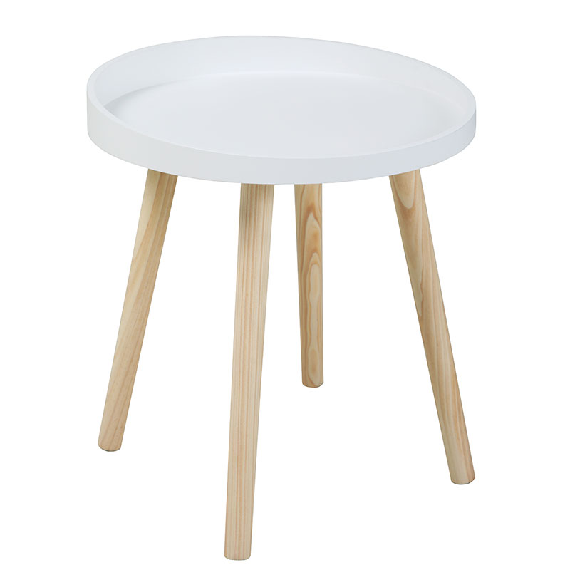 Wholesale Small Round White Side Table 62001B-40X44