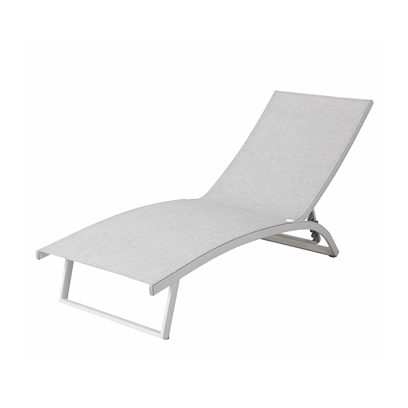 Outdoor Lounger Factory Pool Sun Lounger Chair 5-Position Adjustable 40550TLB-WHEEL