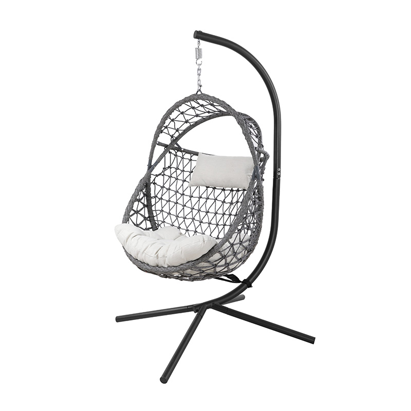 Factory Hanging Chair With Stand Outdoor Swing Chair For Balcony 52670C