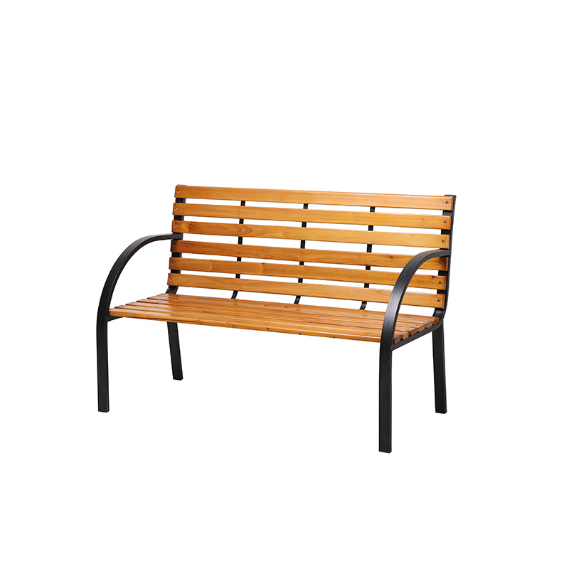 Facory Outdoor Patio Bench Park Wood And Metal Bench 21201FW