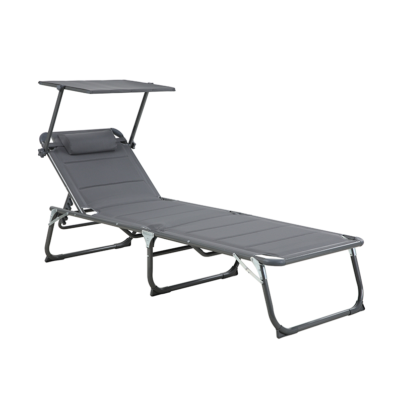 Custom Foldable Chaise Lounge Beach Chair Balcony Lounger 40330B2-ST