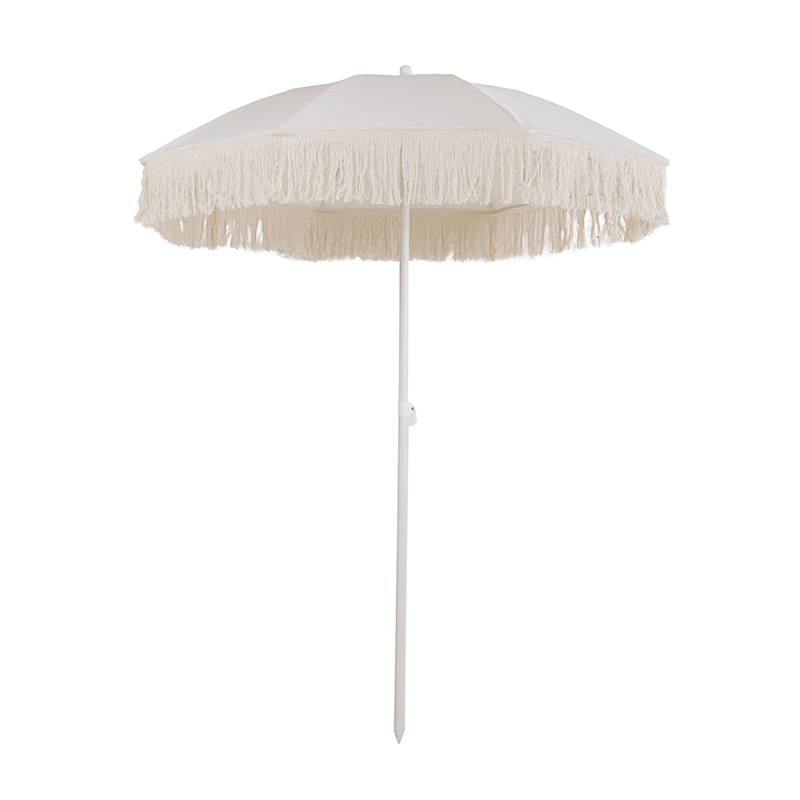 Beach Canopy Umbrella Buy White Beach Umbrella With Tassels 60620C2