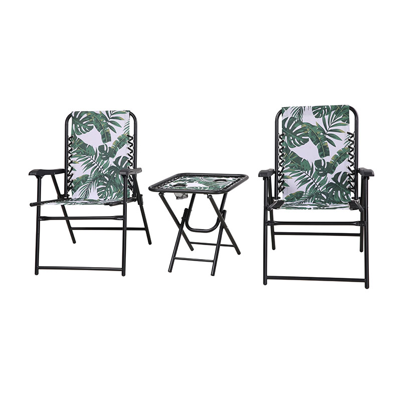 Factory Garden Table And Chairs Set Foldable Beach Relax Chair 20348B-LEAF3 SET3