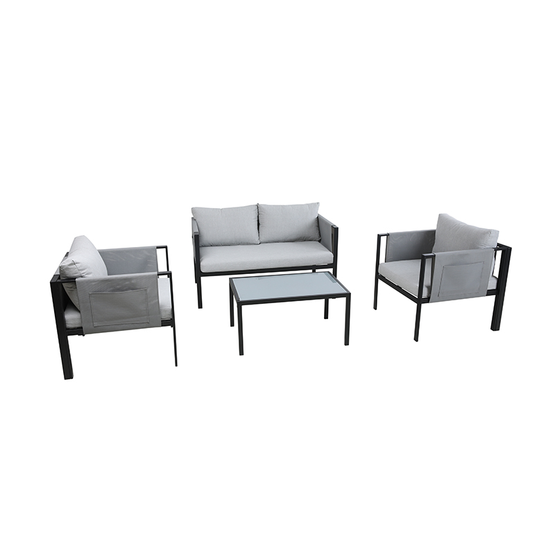 Garden Corner Sofa Set Small Outdoor Table And Chairs 4 Seater Patio 24194B-SET4