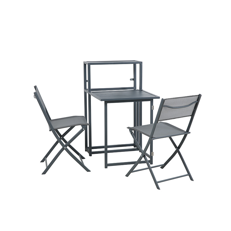 Balcony Table And Chairs Balcony Furniture Outdoor Corner Dining Set 24113SL-SET3-PT