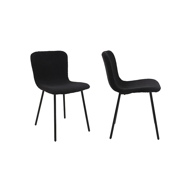 Custom Boucle Dining Chair Modern Black Dining Chairs Only 80324D-T