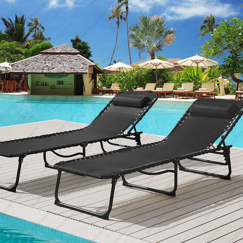 Custom Beach Lounger Garden Sunlounger Plastic Chair 20349TP-PT2