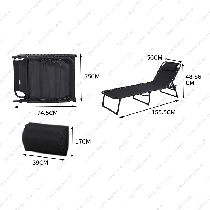 Custom Beach Lounger Garden Sunlounger Plastic Chair 20349TP-PT2