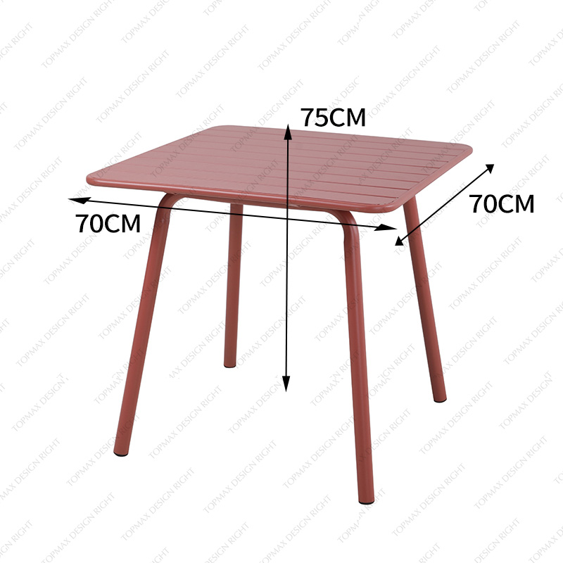 Wholesale Outdoor Table And Chairs Square Steel Table 24202TW-70X70