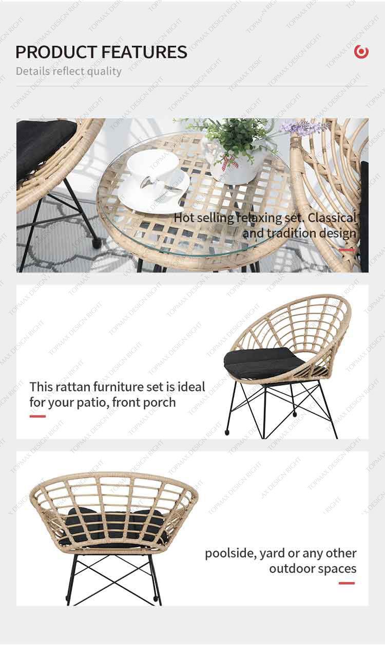 rattan balcony set