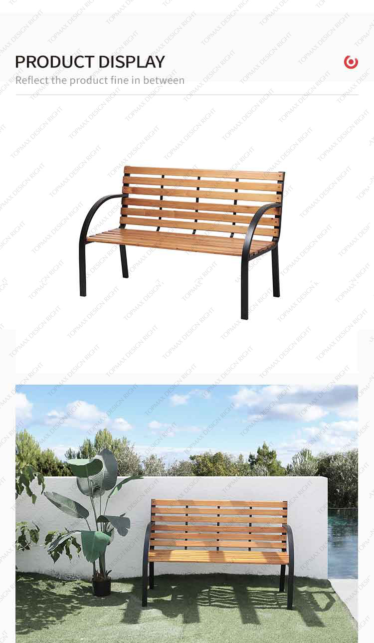 wood and metal bench