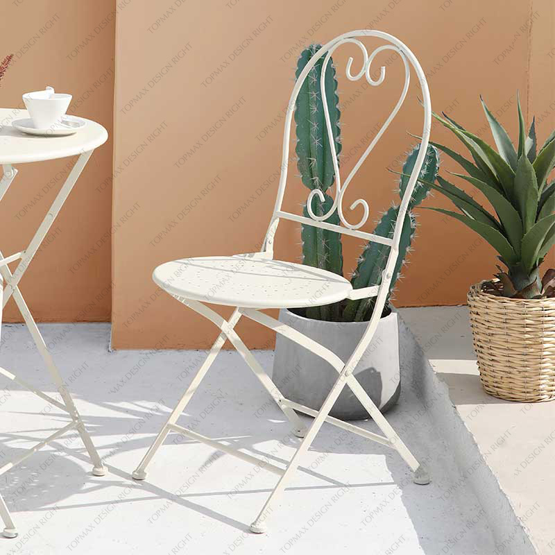 Folding Bistro Set Folding Garden Table And Chairs Steel Patio 24305FL-SET3-F