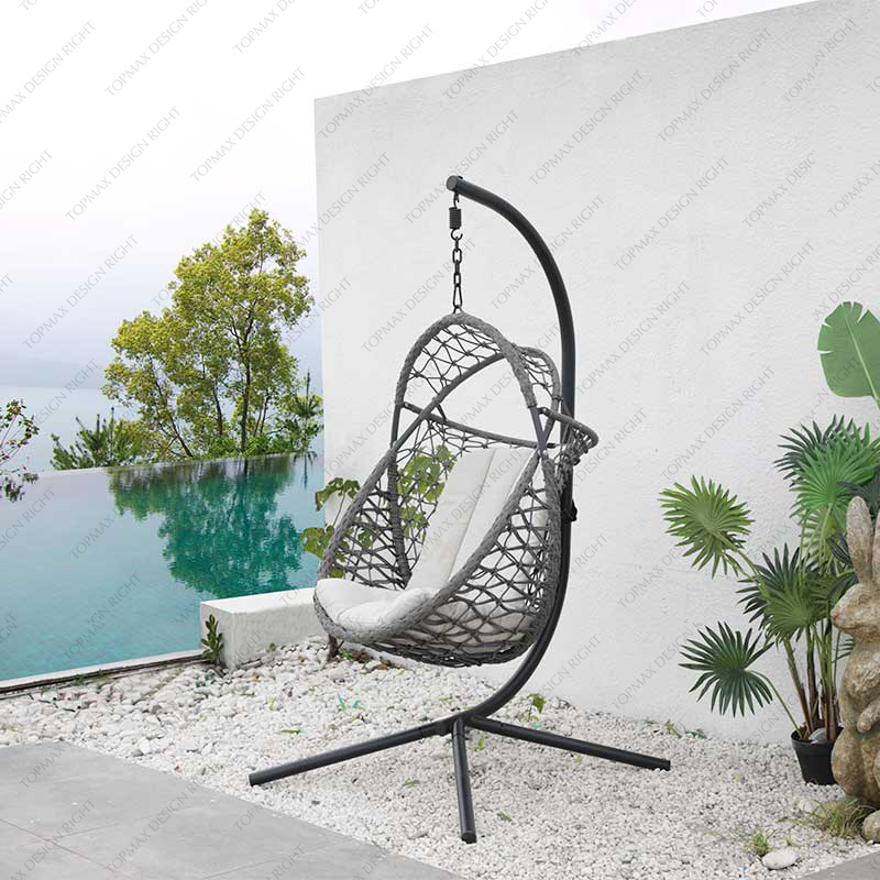 Factory Hanging Chair With Stand Outdoor Swing Chair For Balcony 52670C