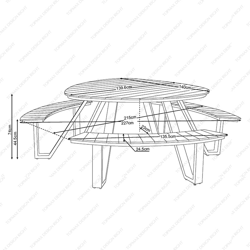 Cheap Outdoor Furniture Dining Furniture Garden 44761C-SET4