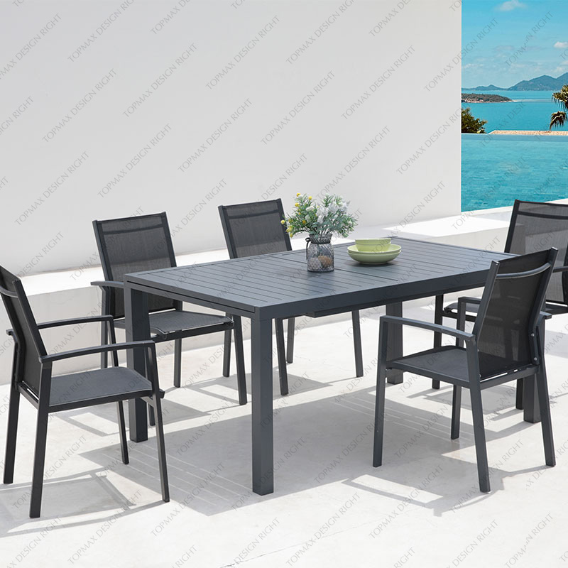 Outdoor Dining Table Supplier Square Extendable Dining Table 44547T-ALUM