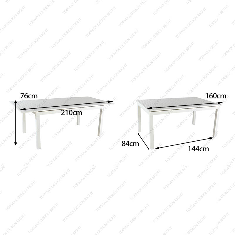 Cheap Patio Table Extendable Table Patio Table And Chairs 44497T-Alum