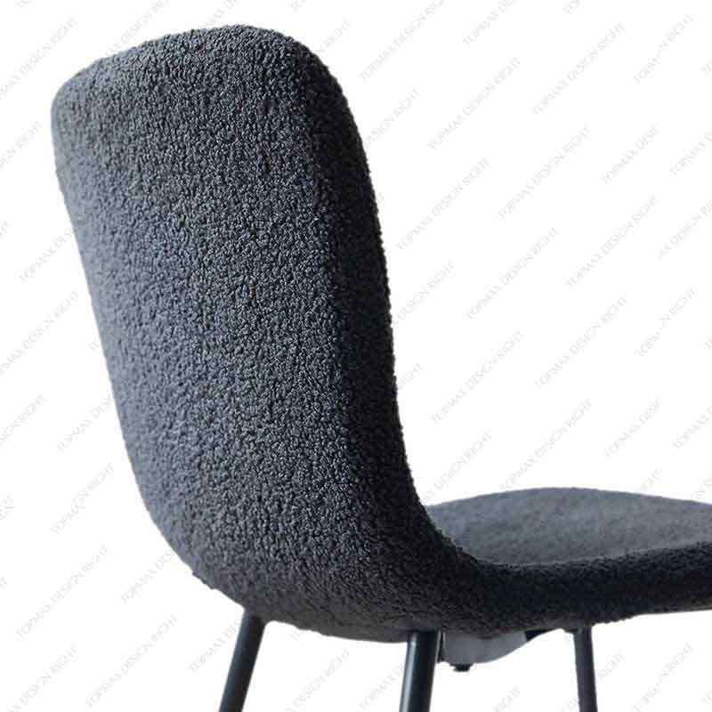 Custom Boucle Dining Chair Modern Black Dining Chairs Only 80324D-T