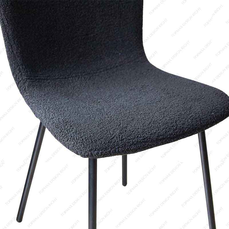 Custom Boucle Dining Chair Modern Black Dining Chairs Only 80324D-T