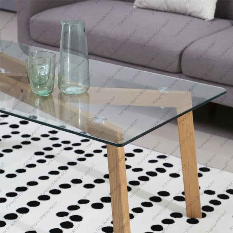 Factory Glass Side Table Square Glass Coffee Table Online 80119-CT