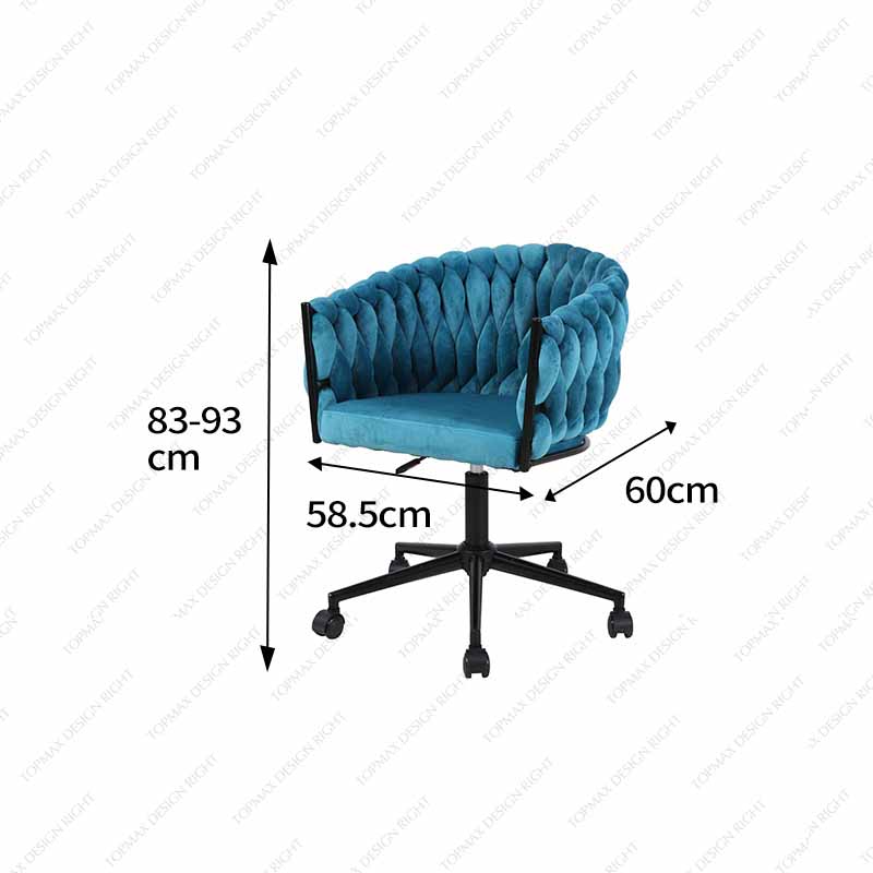 Factory Home Office Chair Velvet Blue Office Chair 26800