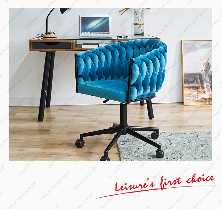 blue office chair