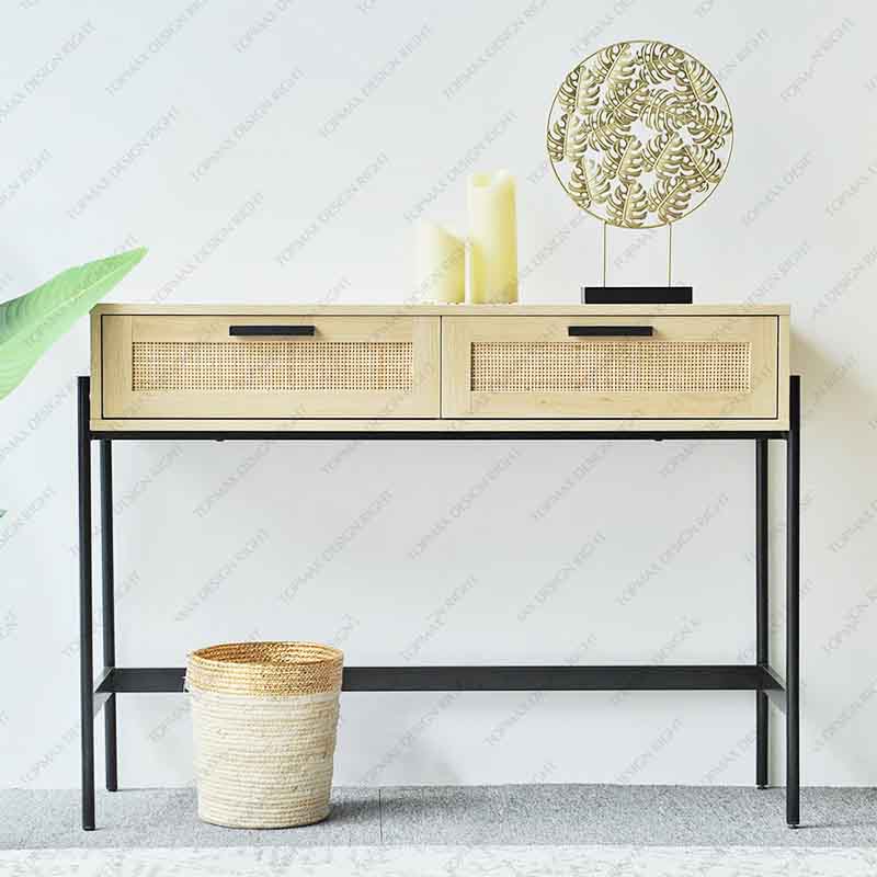 Wholesale Console Table With Drawers Small Console Table Rattan 27697