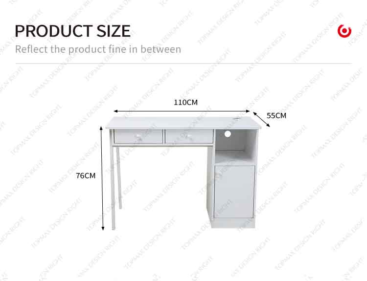 computer desk with drawers