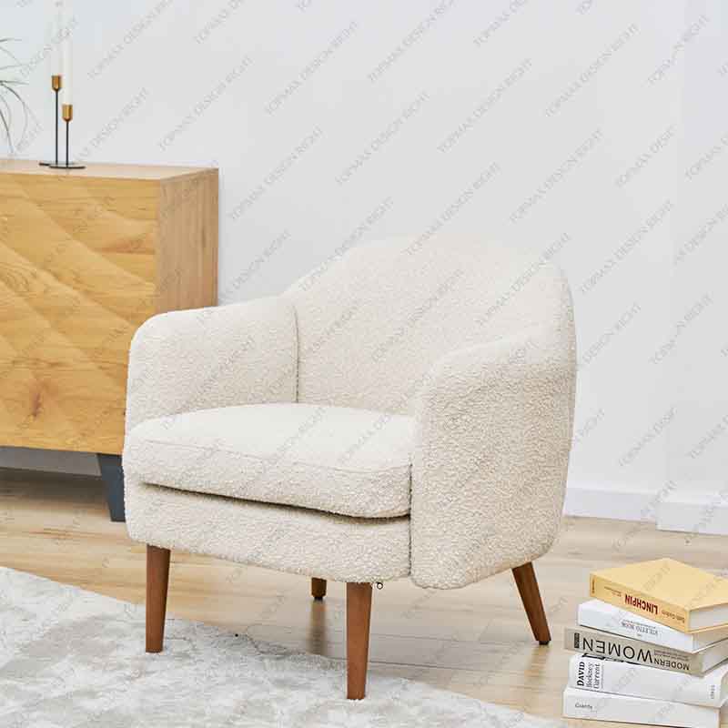 Wholesale Living Room Chairs White Armchair For Sale 75288