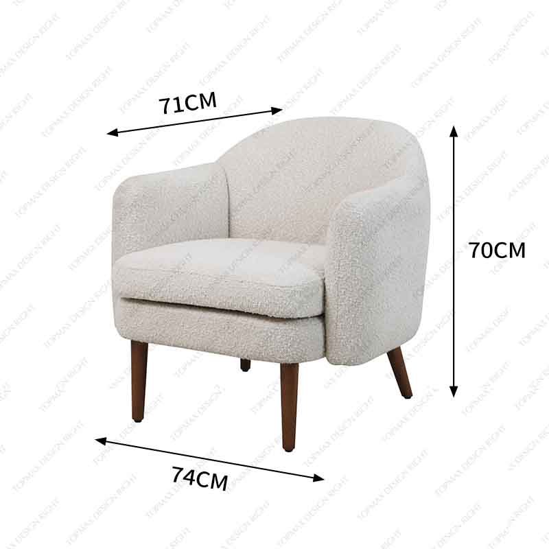 Wholesale Living Room Chairs White Armchair For Sale 75288