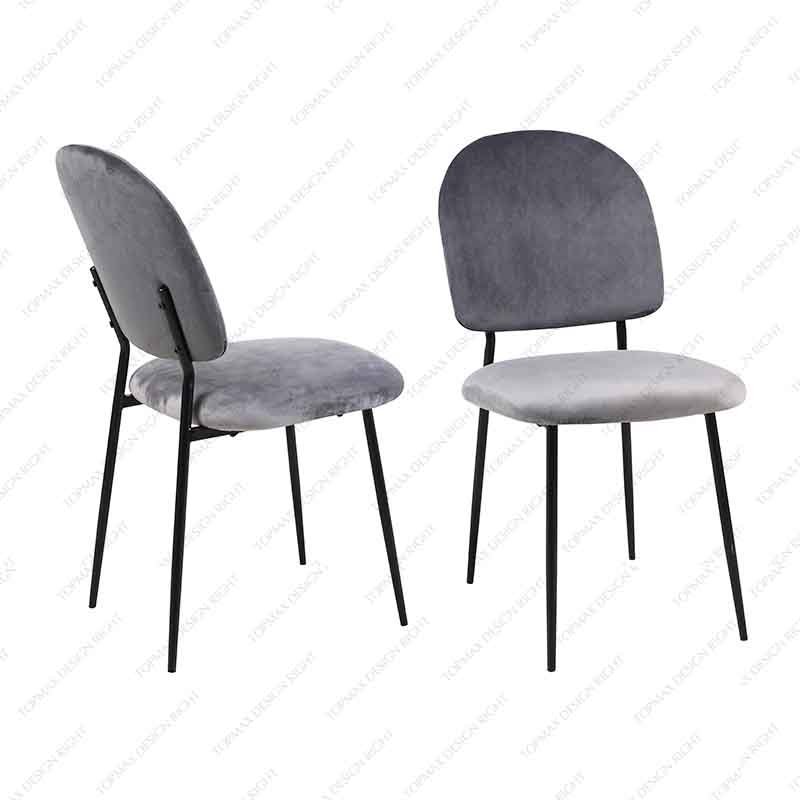 Gray Dining Chairs Designer Dining Chairs Cushioned 80226D