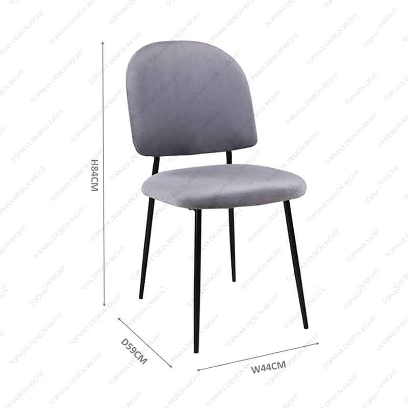 Gray Dining Chairs Designer Dining Chairs Cushioned 80226D