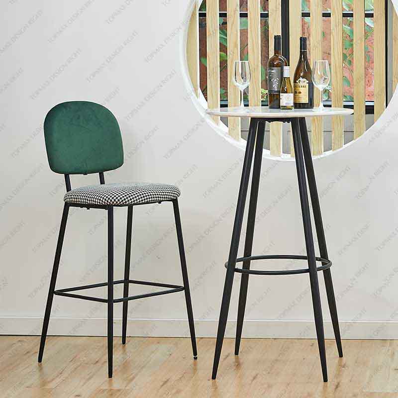 Bar Stools With Backs Kitchen Velvet 80226D-BC-FH