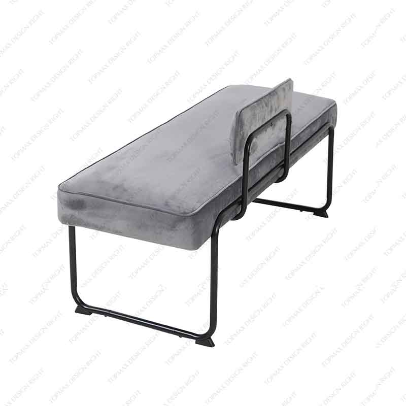 Velvet Bench Velvet Storage Bench Grey 80153D-V15