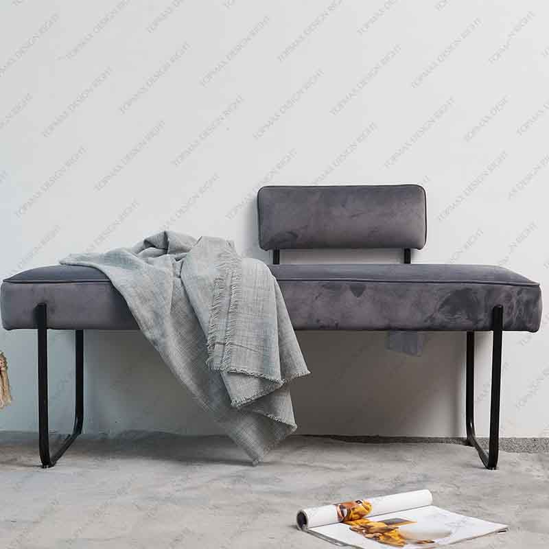 Velvet Bench Velvet Storage Bench Grey 80153D-V15