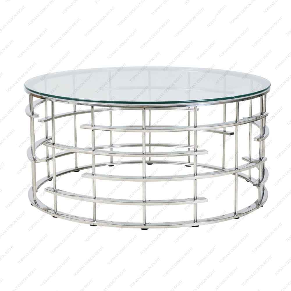 Modern Round Glass Coffee Table For Sale 85059B&85059A-D80