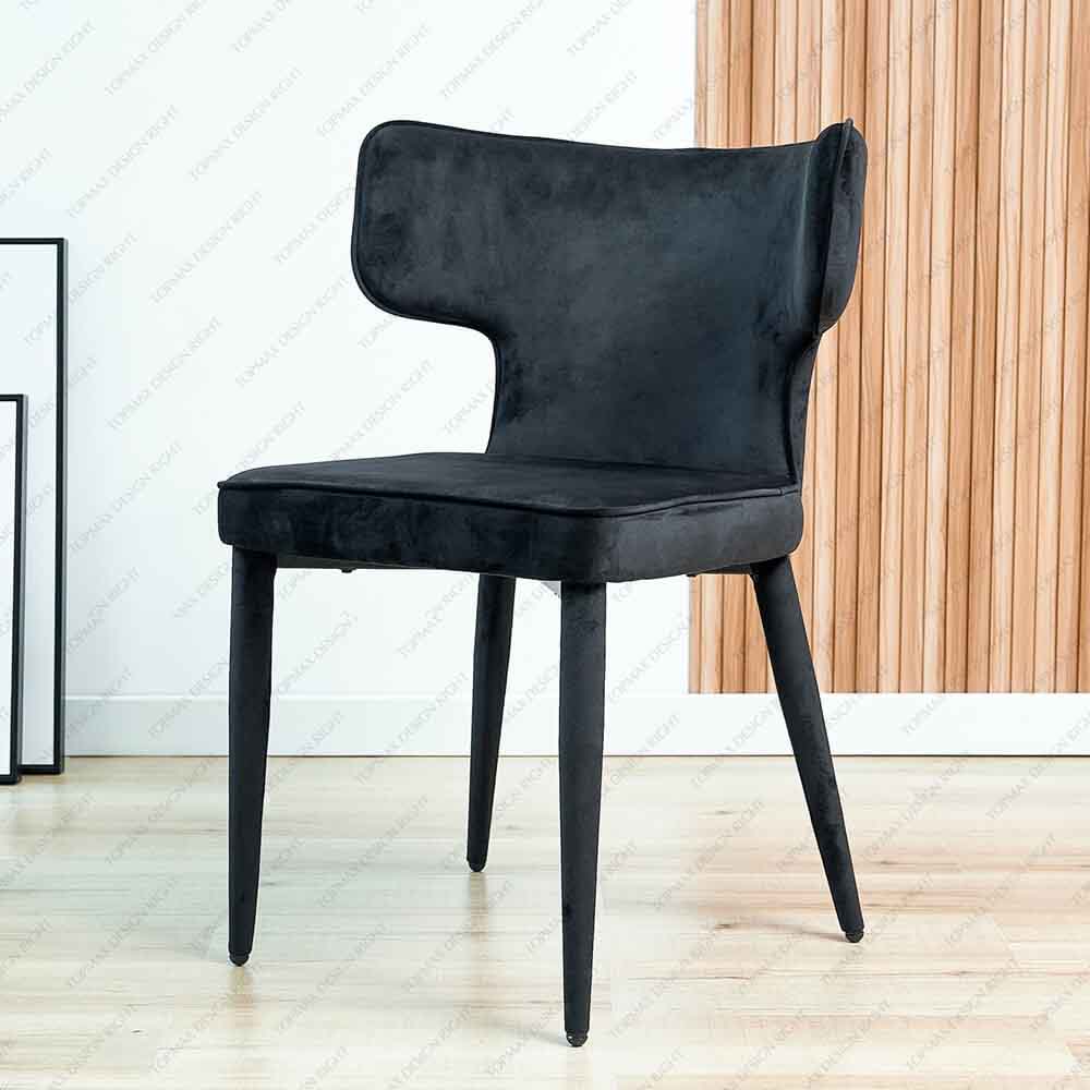 Wholesale Comfortable Single Steel Velvet Chairs Dining Room Chair 80318