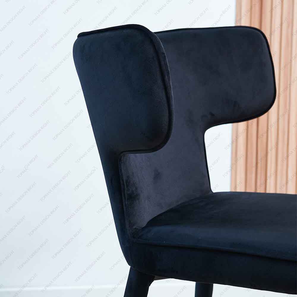 Wholesale Comfortable Single Steel Velvet Chairs Dining Room Chair 80318