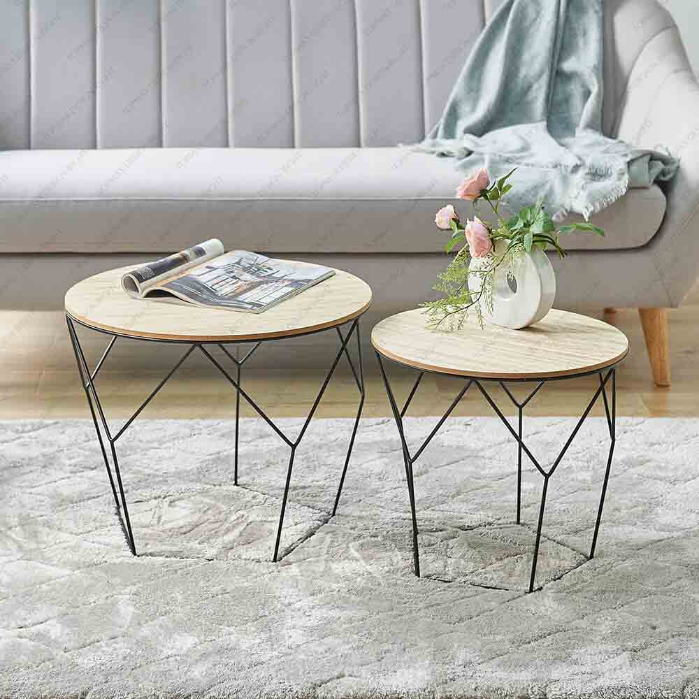 Simple Small Storage Ottoman Coffee Table 62071SET2