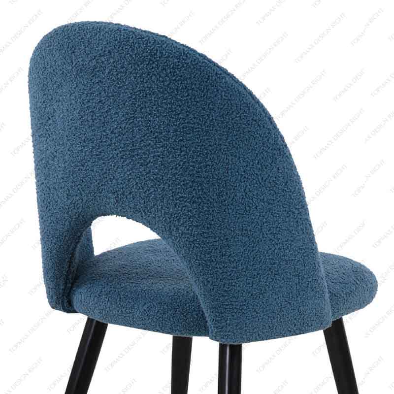 Blue Metal Velvet Dining Table Chair 80148-T