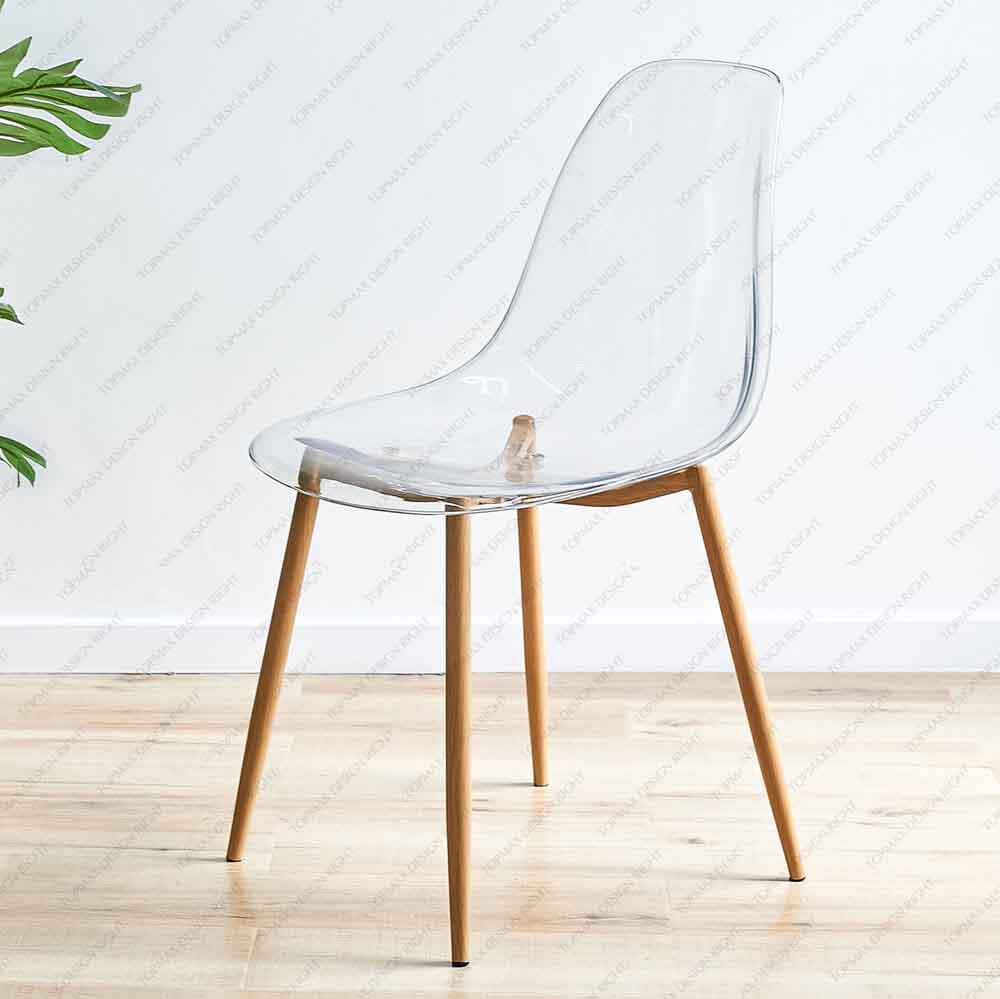 Clear Plastic Plastic Transparent Dining Chairs 80020-PET