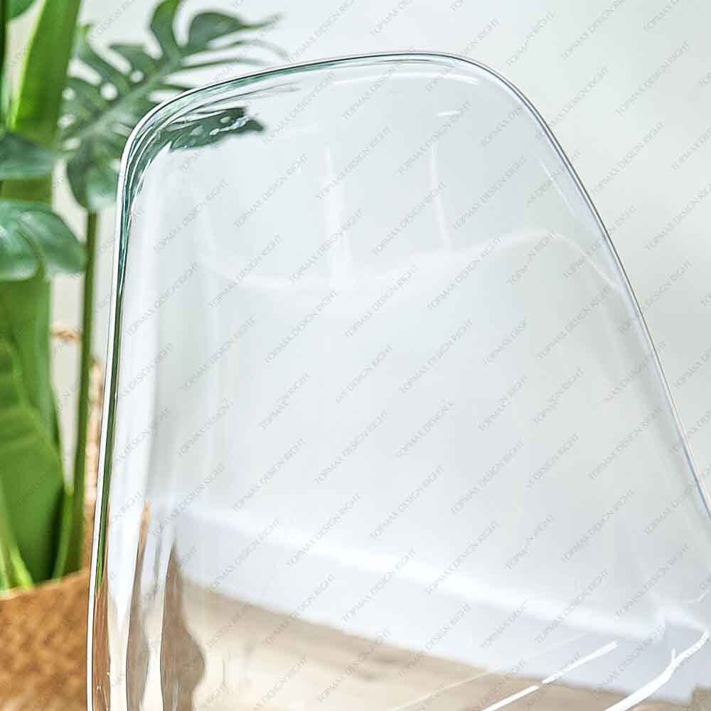 Clear Plastic Plastic Transparent Dining Chairs 80020-PET