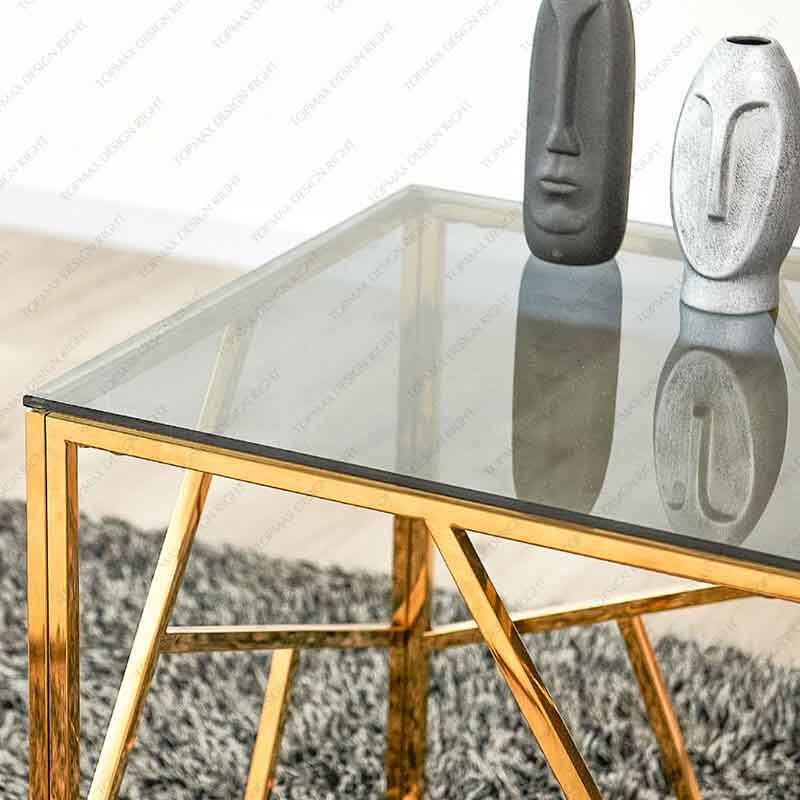 Luxury End Tables Suqare Ottoman Coffee Tables For Small Spaces 85065G-G-55