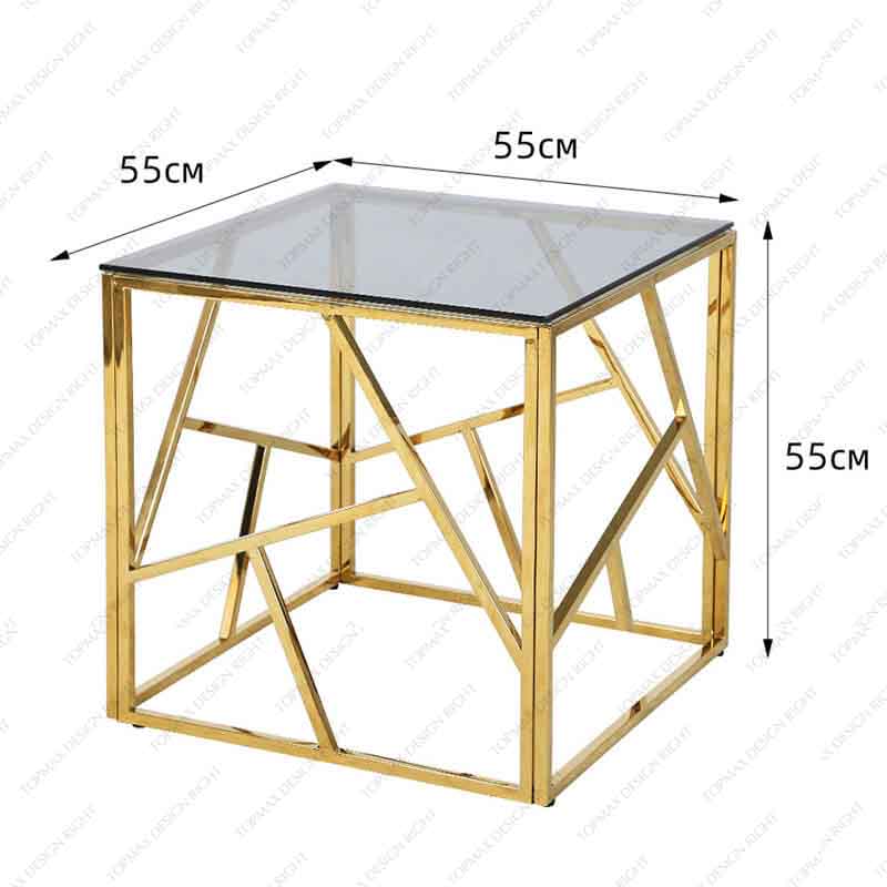 Luxury End Tables Suqare Ottoman Coffee Tables For Small Spaces 85065G-G-55