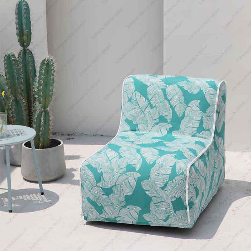 Corner Garden Sofa Inflatable Chair Outdoor Blue 95012APR